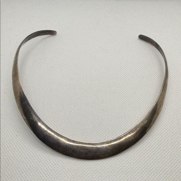 Vintage Taxco Sterling Silver Torque Collar Necklace