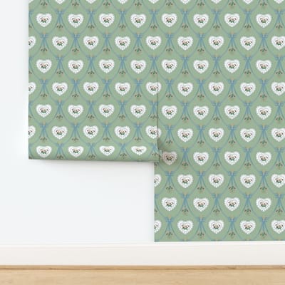 Big Vintage Strawberry Bows Wallpaper