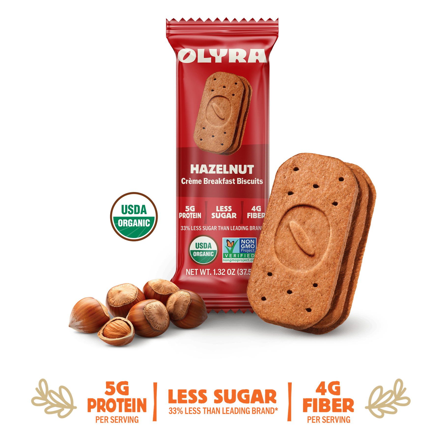 Olyra Hazelnut Crème Breakfast Biscuits