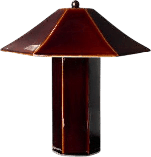 Double Ceramic Table Lamp Maroon - Threshold designed with Studio McGee