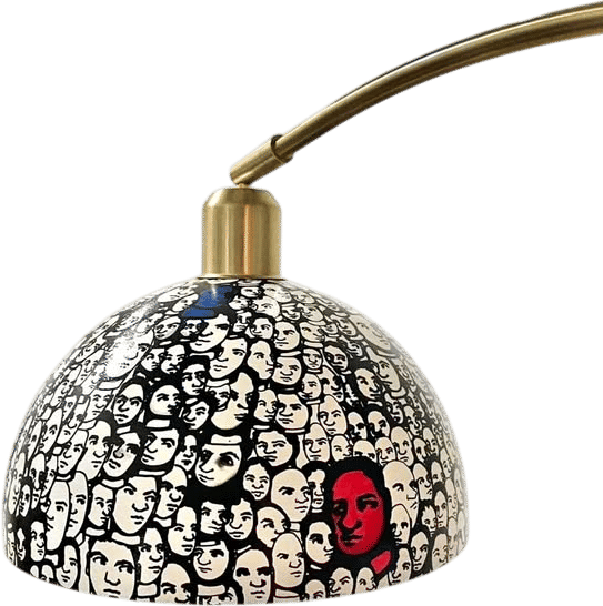 Vintage Hand Painted Dome Lamps