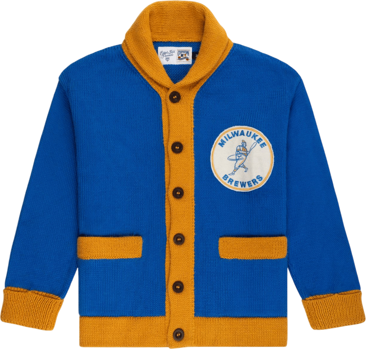 Milwaukee Brewers 1970-1977 Wool Shawl Collar Sweater