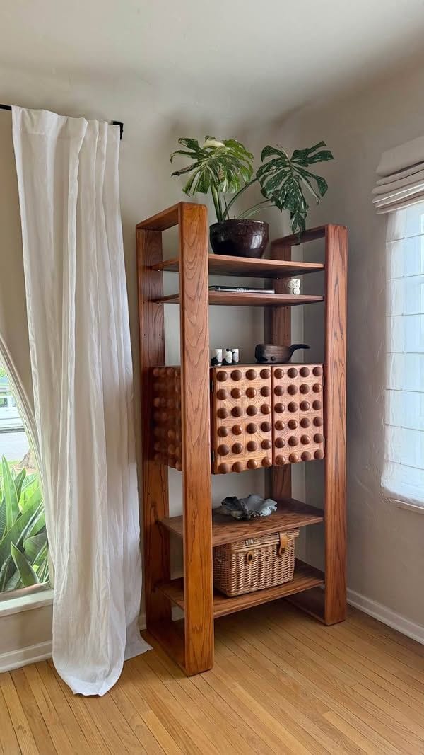 Vintage Mid Century Wood Storage Cabinet