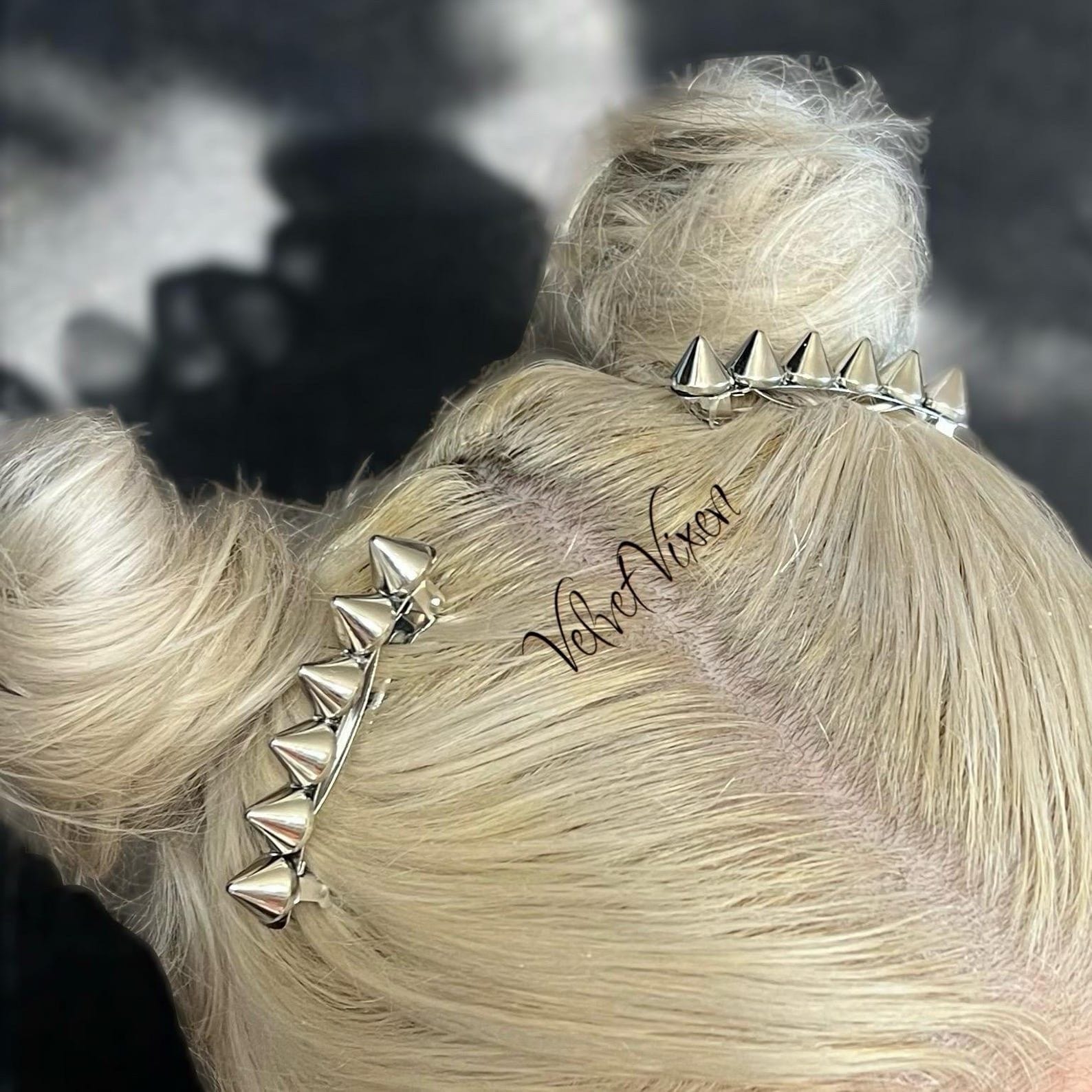 Spiked Hair Clips, Goth Grunge Punk Aesthetic