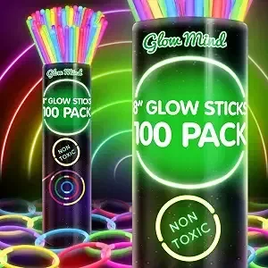 8-Inch Glow Sticks (100 Pack)