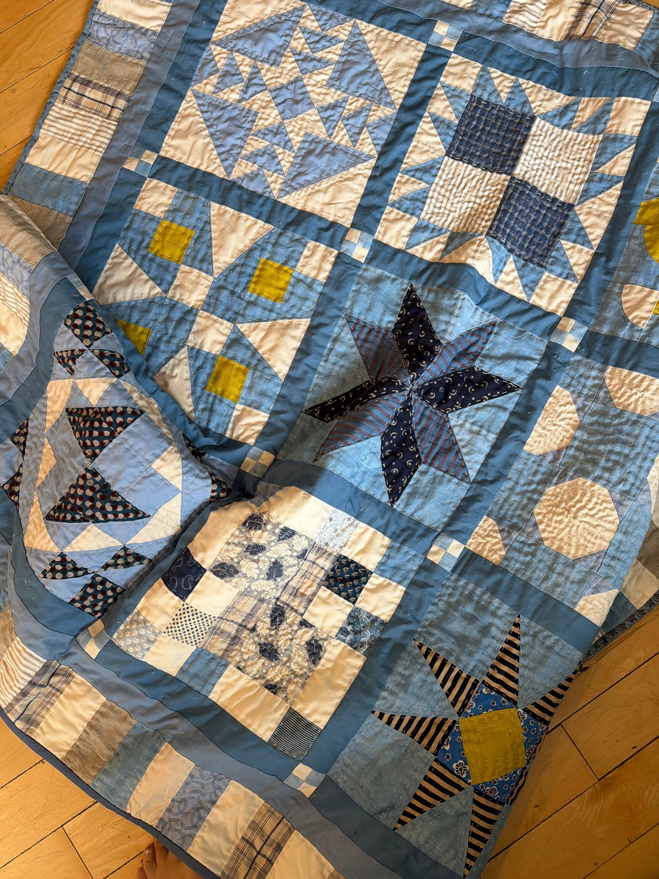 Make a quilt and hand sew it to finish!