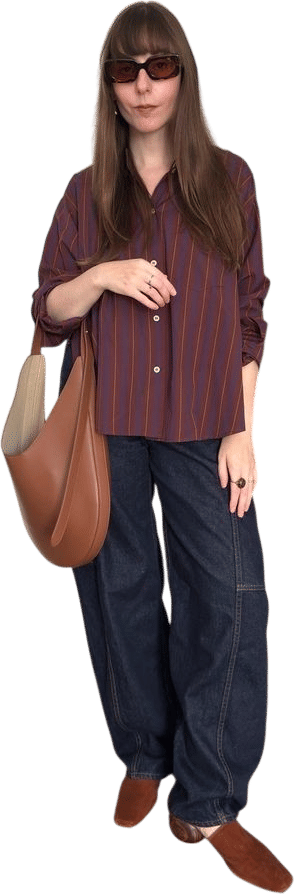 Dark wash jeans and a good button-down