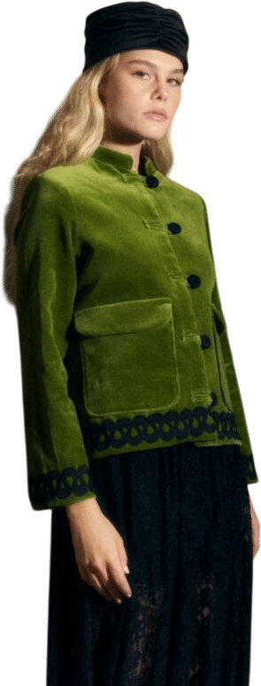 Tang Velveteen Pistachio Jacket
