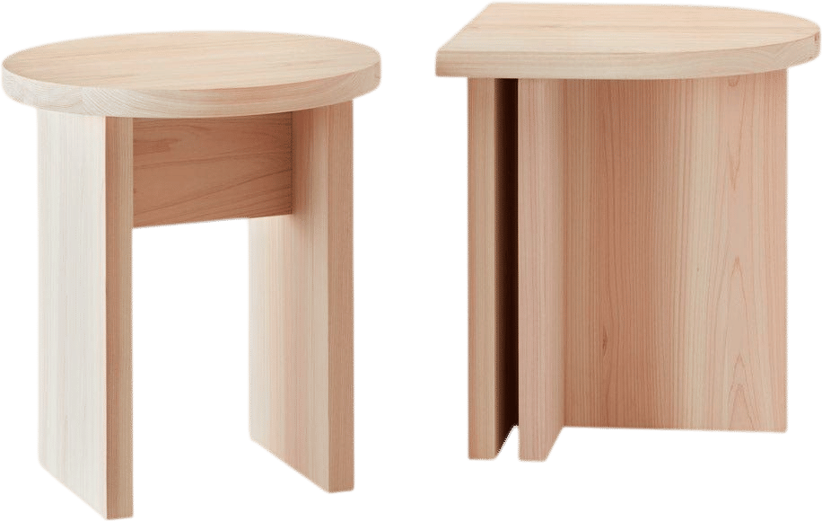 Hinoki Wood Side Table