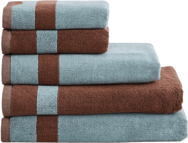 Bed Threads Cacao & Lagoon Bath Towel Bundle