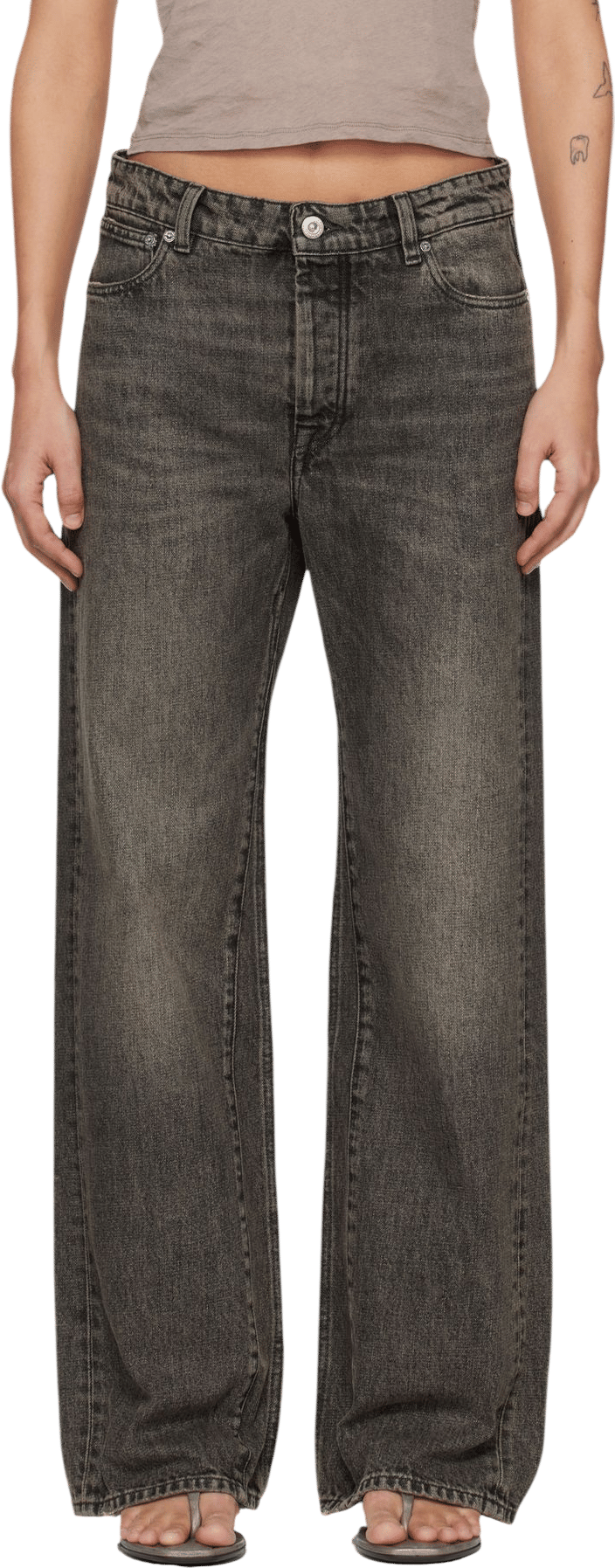 OUR LEGACY Gray Treble Cut Jeans