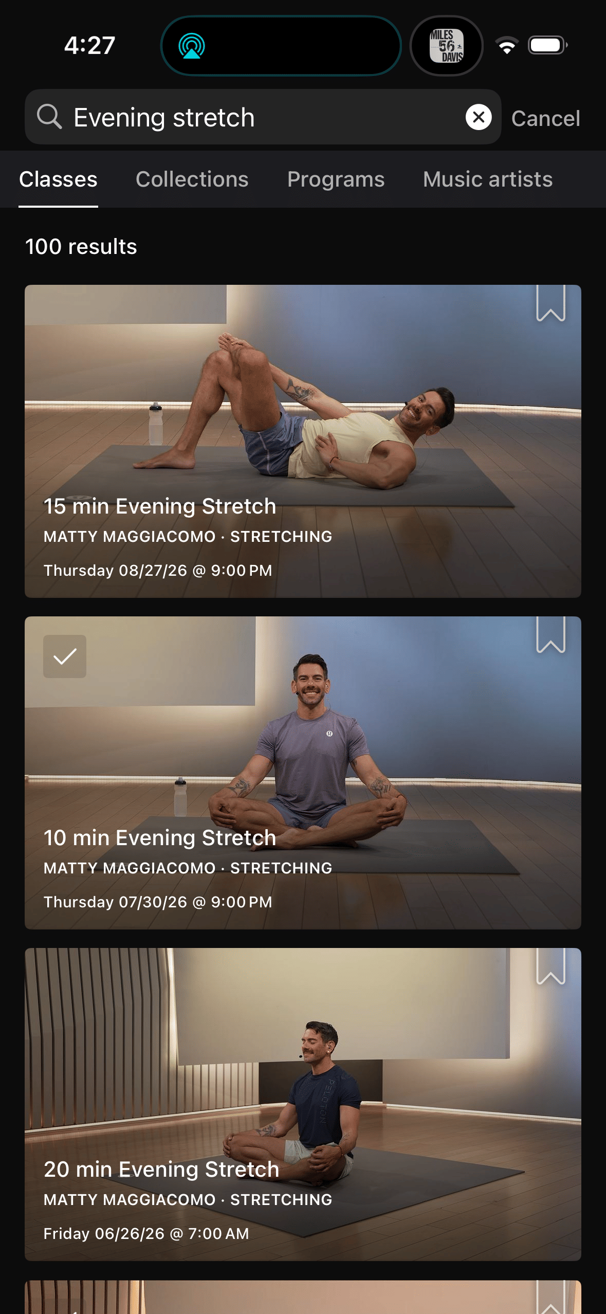Evening stretches