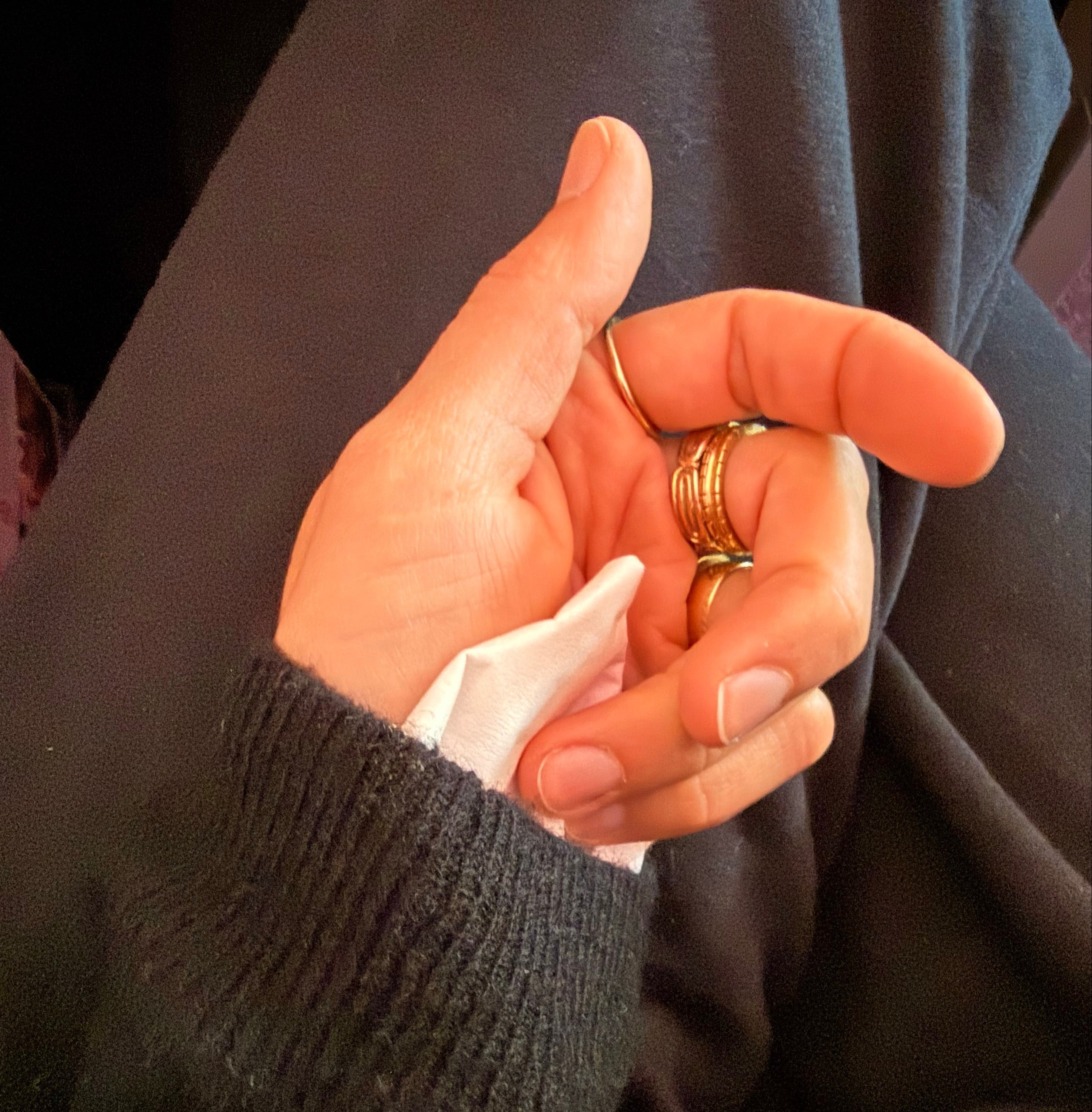 Keeping a tissue up your sleeve