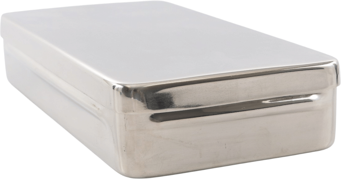Medical Vet Tattoo Stainless Sterilization Tray Case w/ Lid