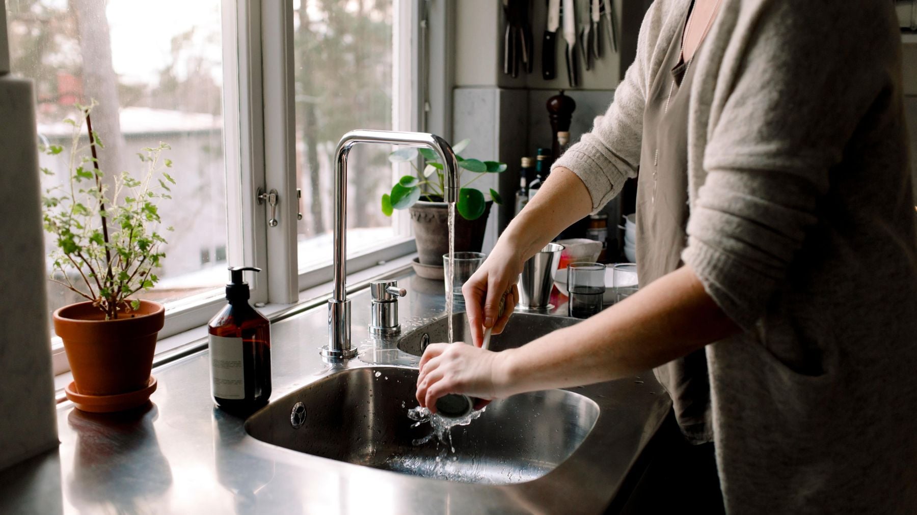 Taking over household chores