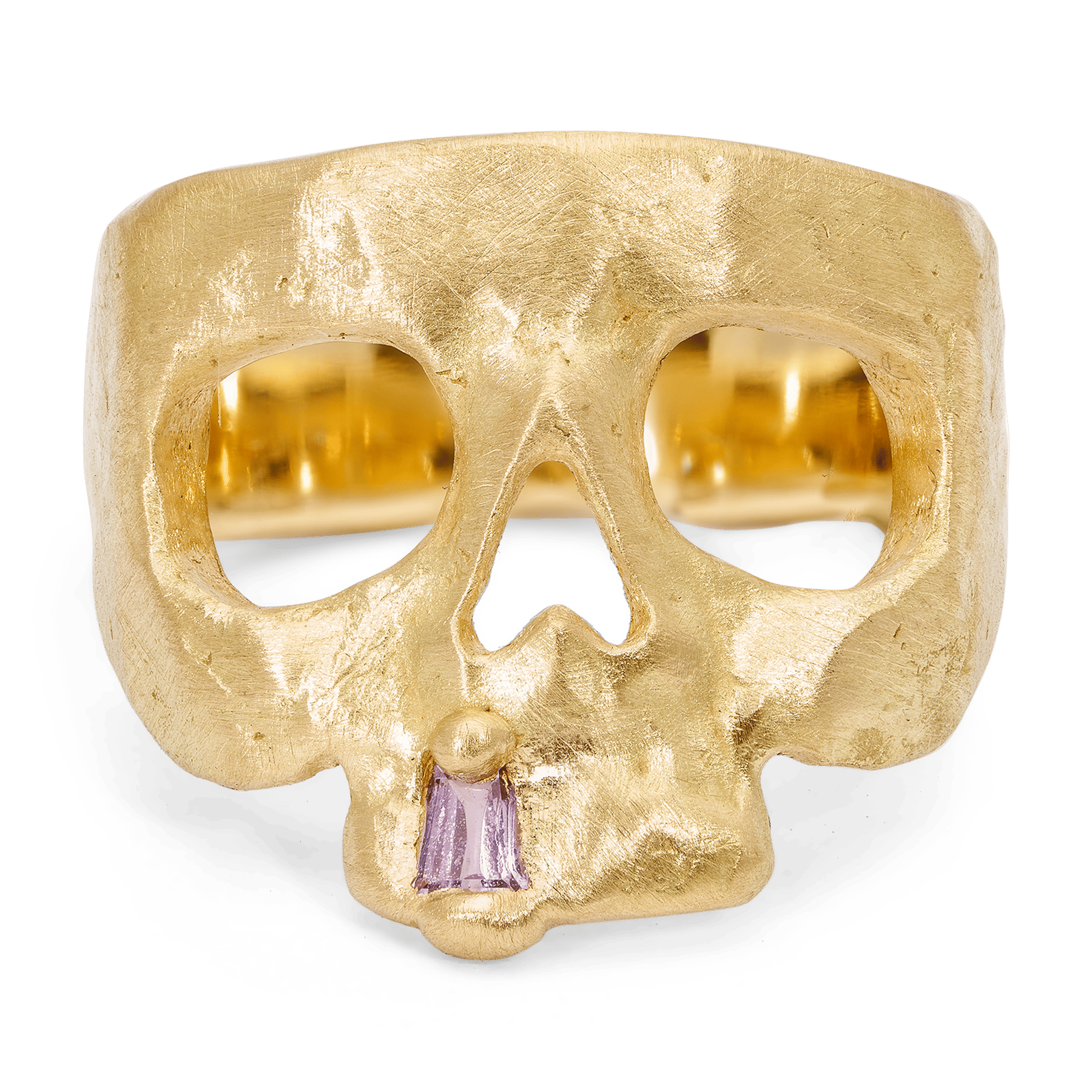 Extra Small Purple Snaggletooth Skull Ring