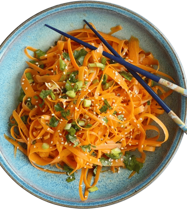 Carrot Ribbon Salad with Sesame Ginger Dressing Recipe