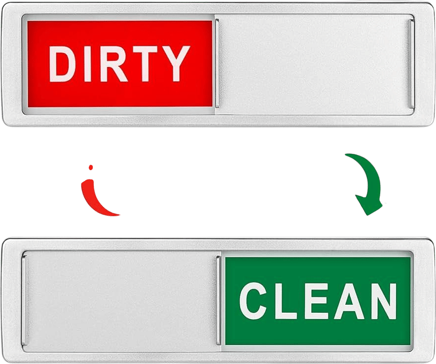 Cimkiz Dishwasher Magnet Clean Dirty Sign