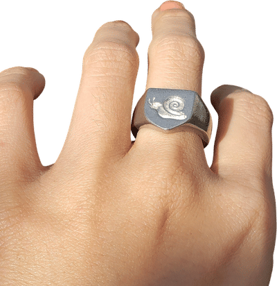 Snail Wax Seal Signet Ring
