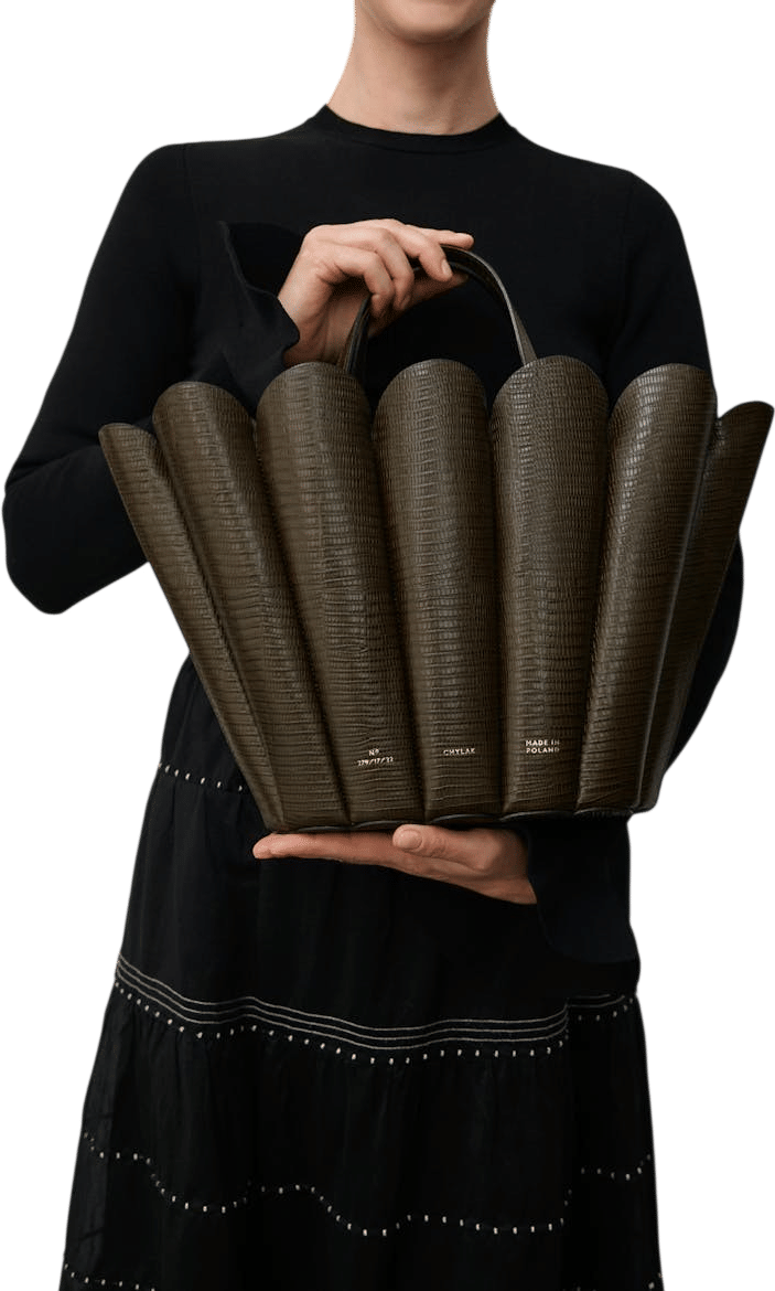 Chylak Shell Bag "tobacco lizard"