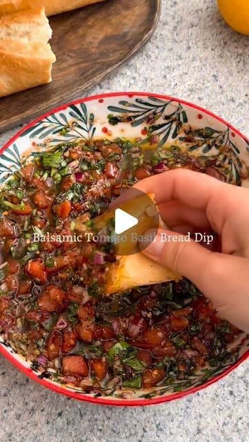 Tomato Basil Bread Dip Recipe
