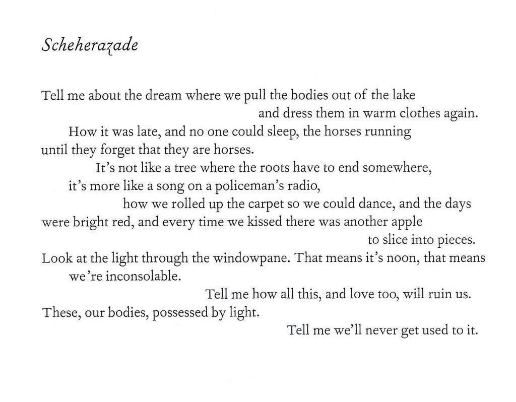 Scheherazade by Richard Siken, a masterpiece of a poem