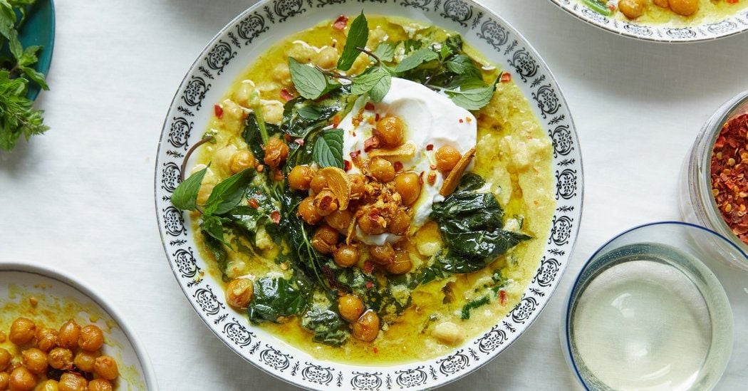 Spiced Chickpea Stew With Coconut and Turmeric
