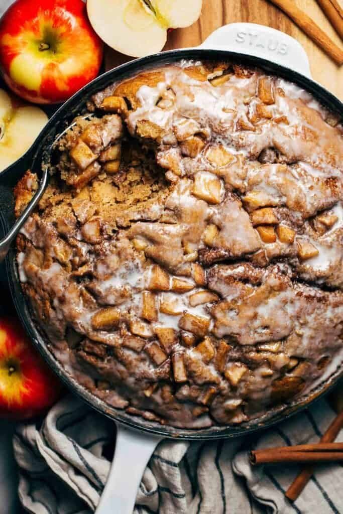 Apple Fritter Skillet Cake Recipe