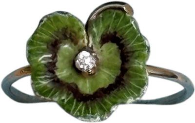 14k Gold Lilypad Conversion Ring