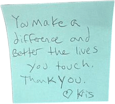 Love bomb your friends houses with stickie notes