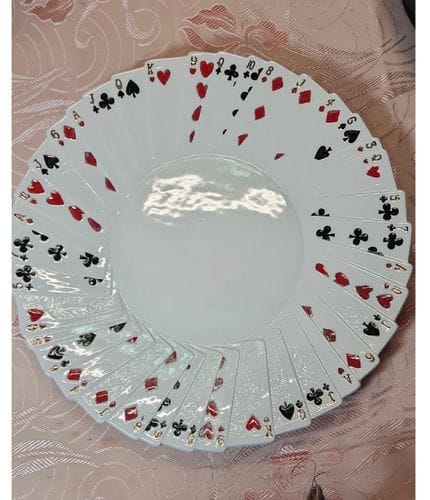 Vintage Byron Molds Playing Cards Plate (1977)