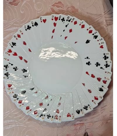 Vintage Byron Molds Playing Cards Plate (1977)
