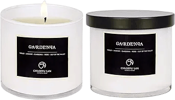Chloefu LAN Gardenia Scented Candles - 2 Pack
