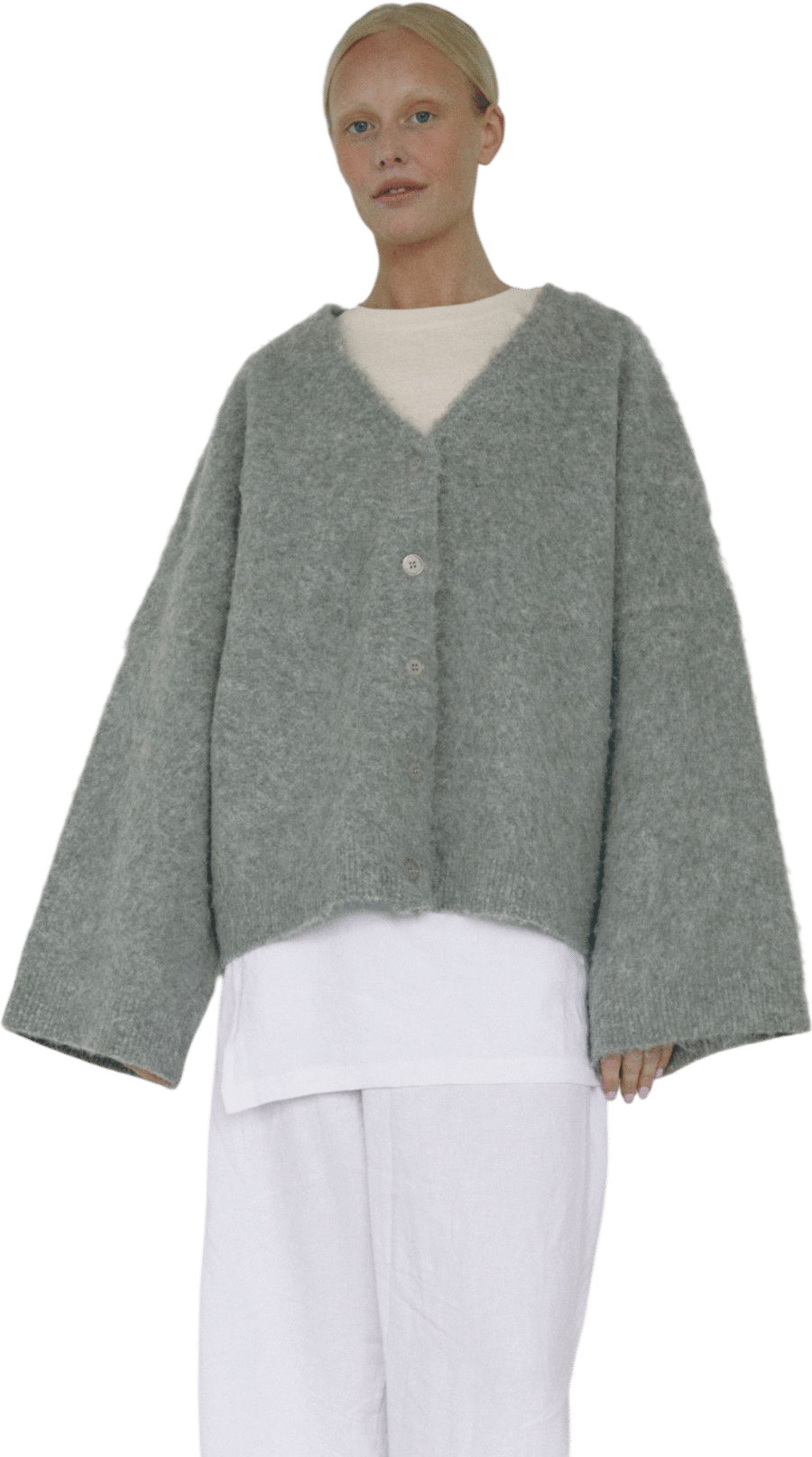 BOHÈME The V Neck Cardi, Grey