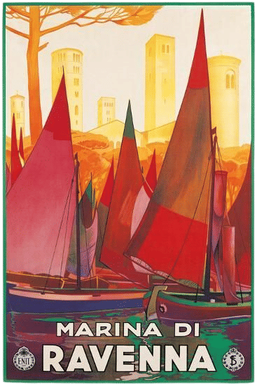 Travel Poster for Marina di Ravenna, Italy Prints