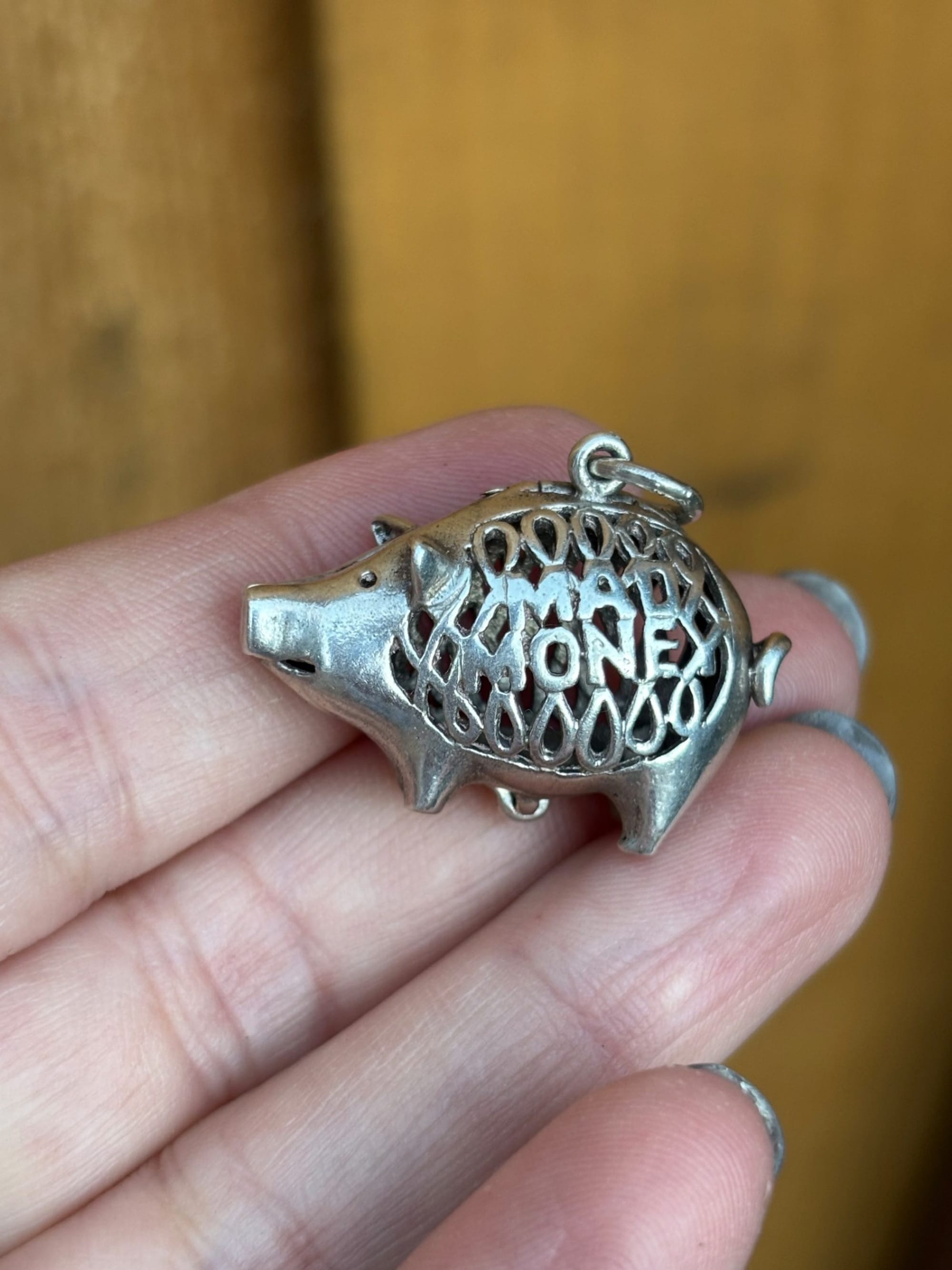 Sterling Mad Money Pig Locket