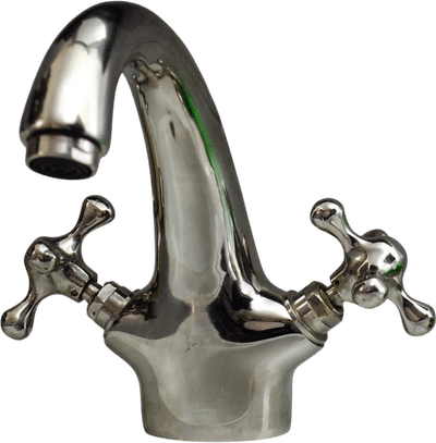 Single-Hole Bathroom Faucet with Cross Handles