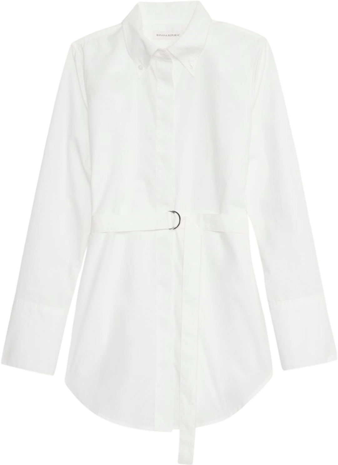Cotton Poplin Belted Tunic Shirt