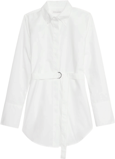 Cotton Poplin Belted Tunic Shirt