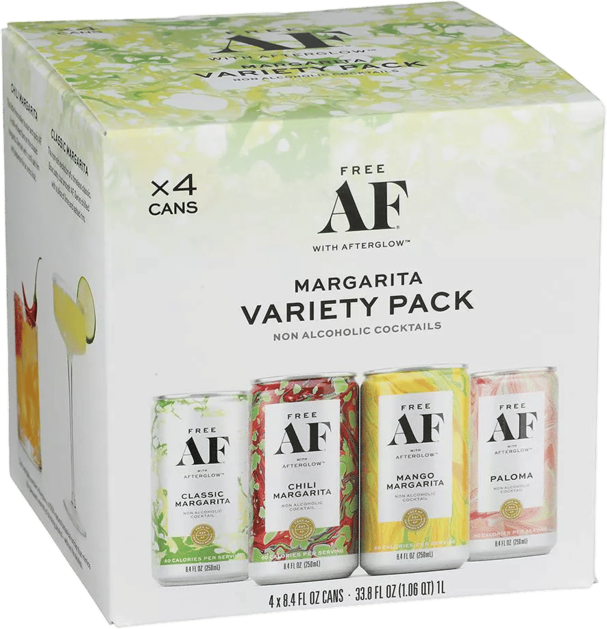 Free AF Non-Alcoholic Margarita Cocktail (4 Pack)