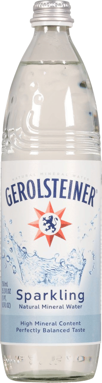 Drinking mineral water straight from the bottle