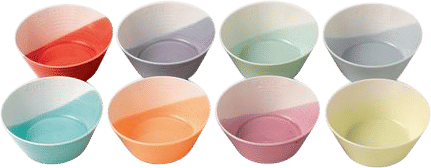 a bunch of little bowls