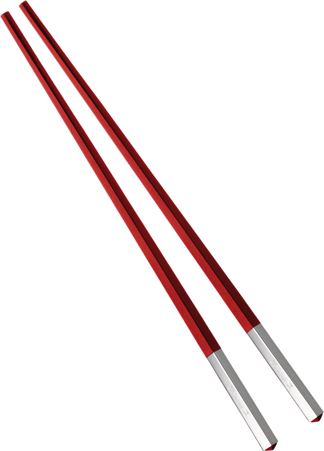 Silver-Plated Red Chinese Chopsticks