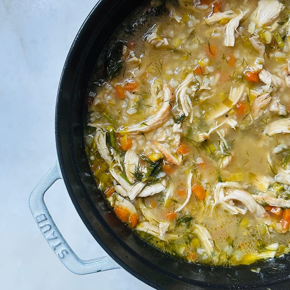 Lemony Chicken and Rice Soup