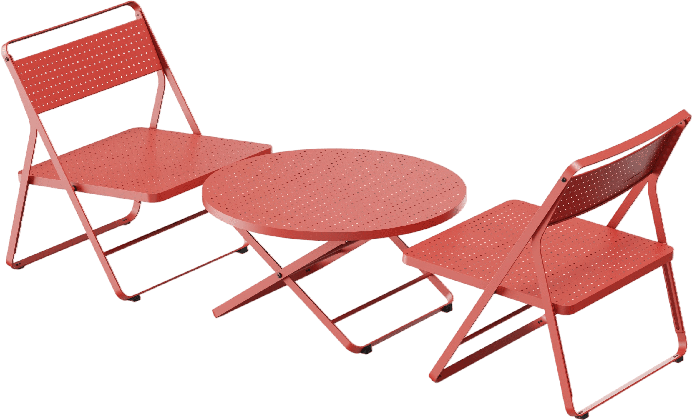 Take Two Folding Outdoor Lounge Chairs & Coffee Table Set