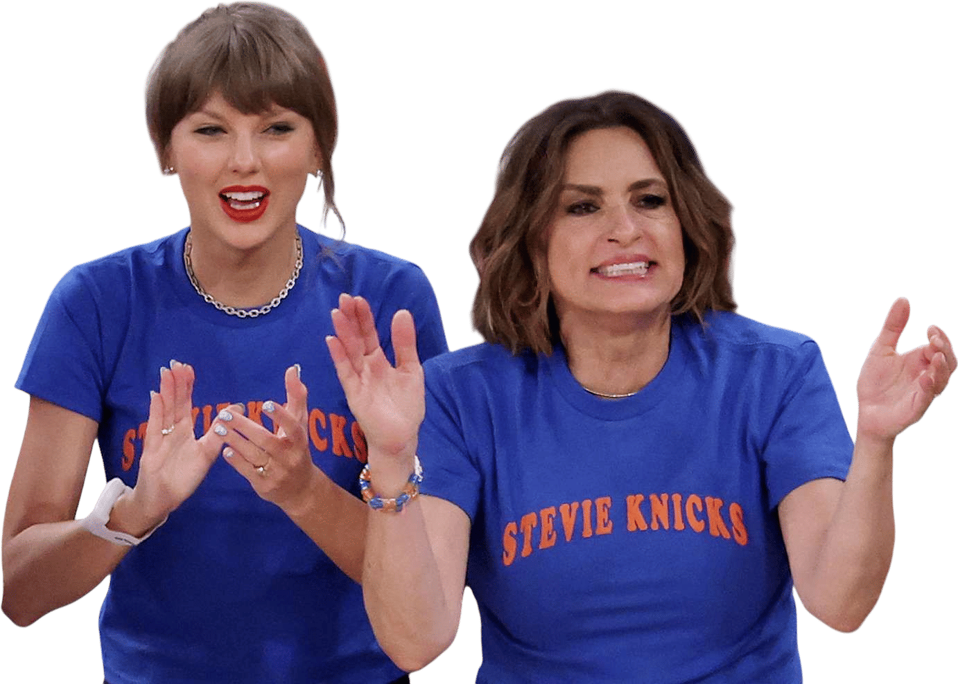Taylor Swift and Mariska Hargitay at Knicks Game