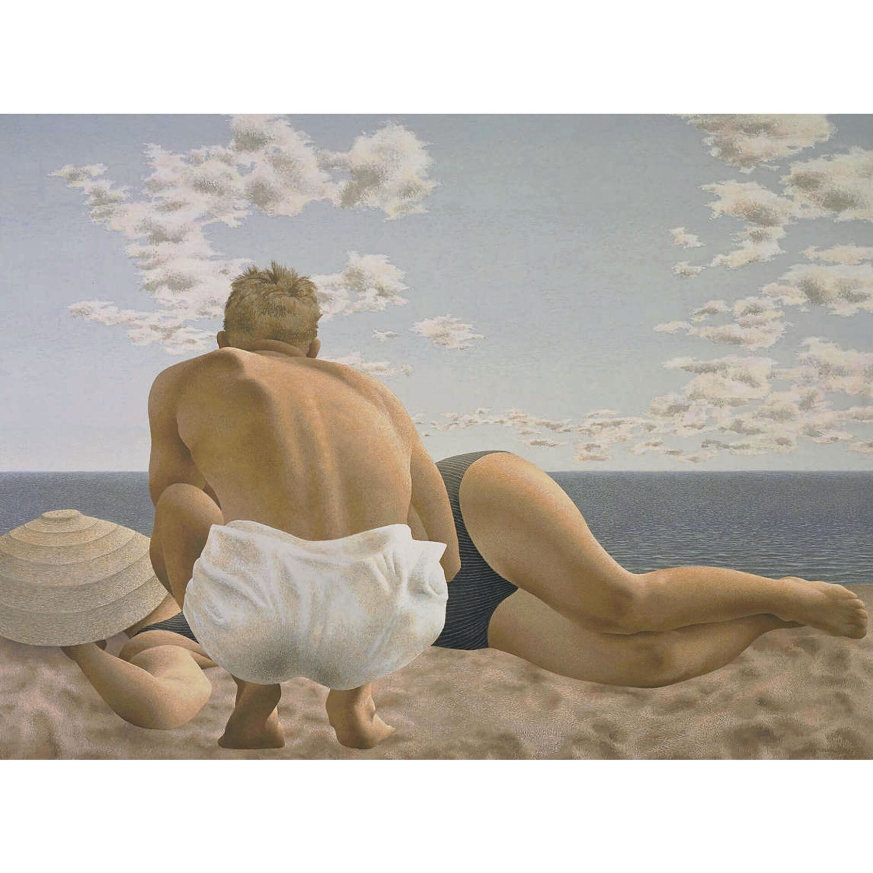 "Couple on the Beach" by Alex Colville (1957)