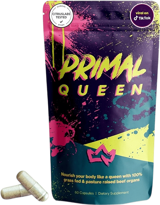 Primal Queen Female-Optimized Beef Organ Superfood Supplement (Beef Liver, Kidney, Heart, & 3 More) - 100% Grass Fed, Pasture Raised - 3rd Party & Clinically Tested