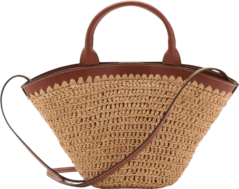 Small Double-Handle Natural Fiber Bag