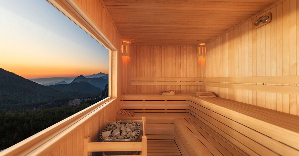 Sitting in a dry sauna